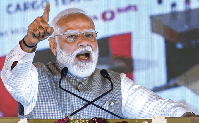 PM Modi on scrap of telegram for medical exams